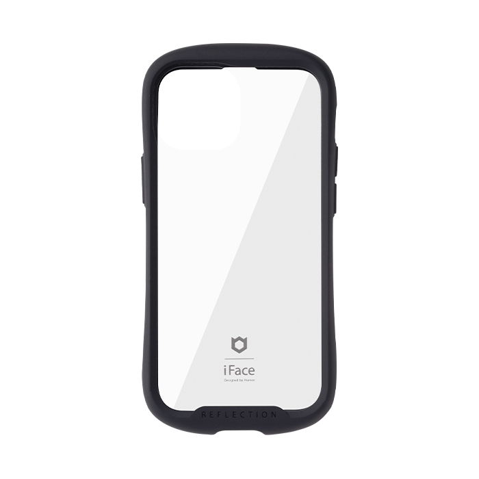 iFace Reflection 強化ガラス 透明クリアケース ブラック