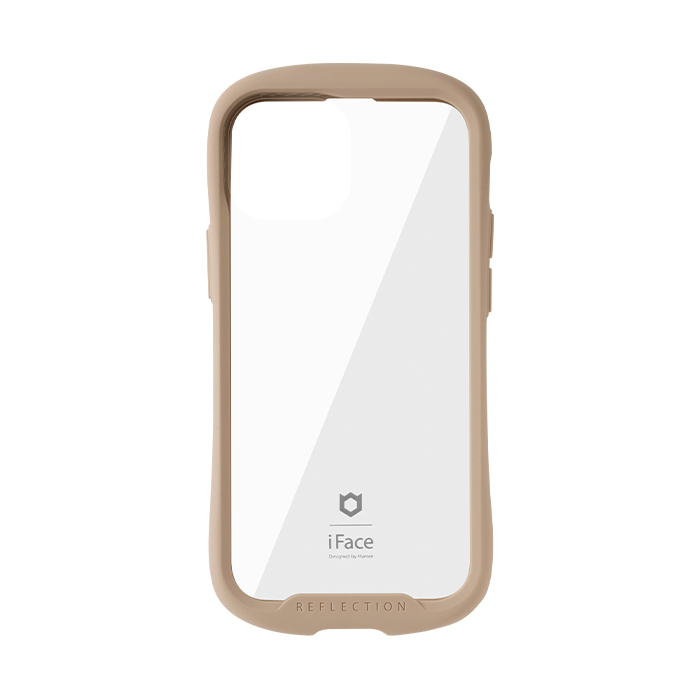 iFace Reflection 強化ガラス 透明クリアケース ベージュ