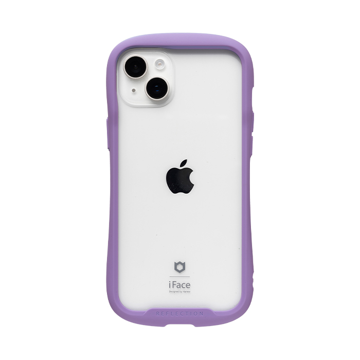 iFace Reflection 強化ガラス 透明クリアケース パープル