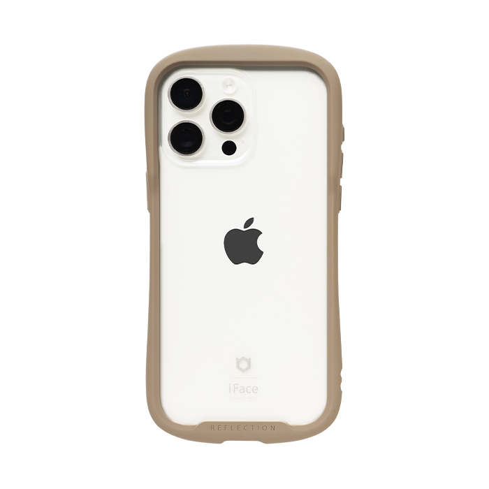 iFace Reflection 強化ガラス 透明クリアケース　ベージュ