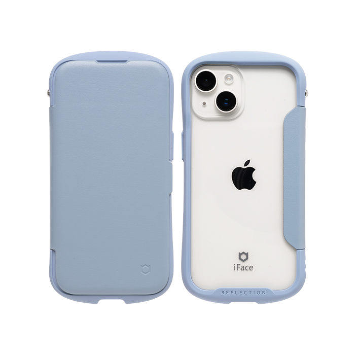 iFace Reflection ダイアリー ポリカーボネート クリアケース　ペールブルー