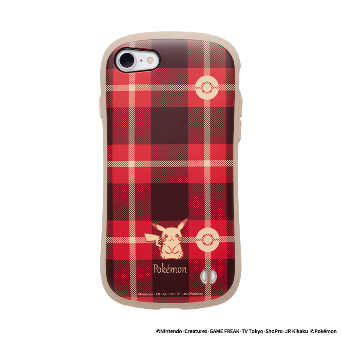 ポケットモンスター/ポケモン iFace First Classケース(チェック) チェック・レッド