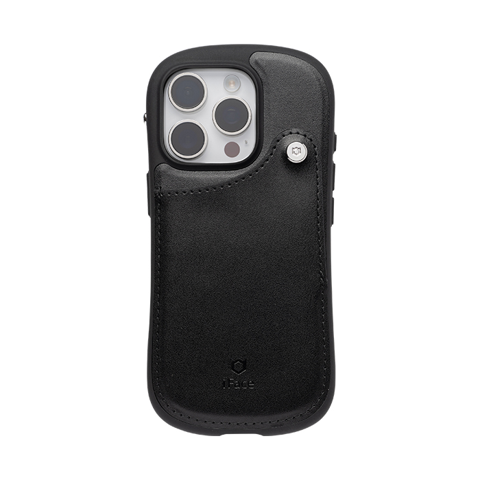 iFace First Class カードポケットケース ブラック