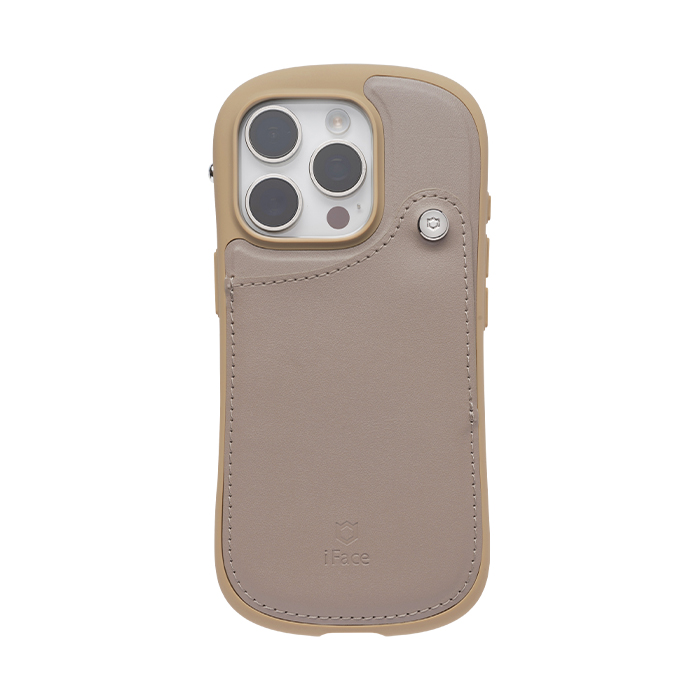 iFace First Class カードポケットケース グレー