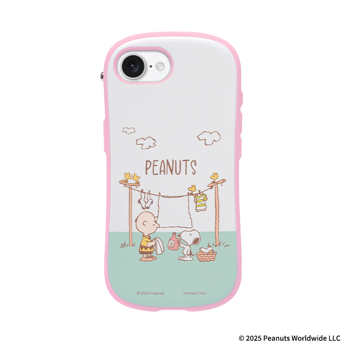 PEANUTS/ピーナッツ iFace First Class MagSafe対応ケース サクラピンク・ランドリー