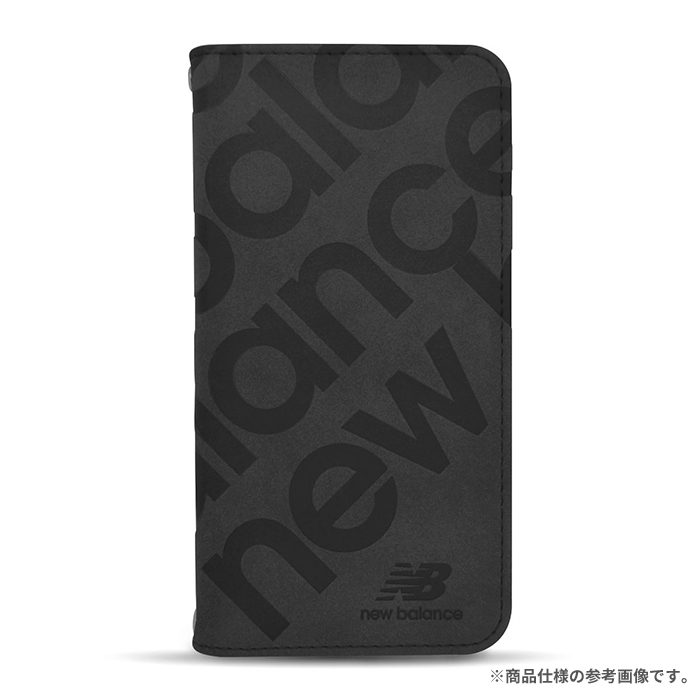New Balance/ニューバランス スエード手帳型ケース スタンプロゴ ブラック