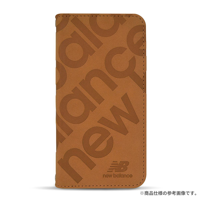 New Balance/ニューバランス スエード手帳型ケース スタンプロゴ キャメル