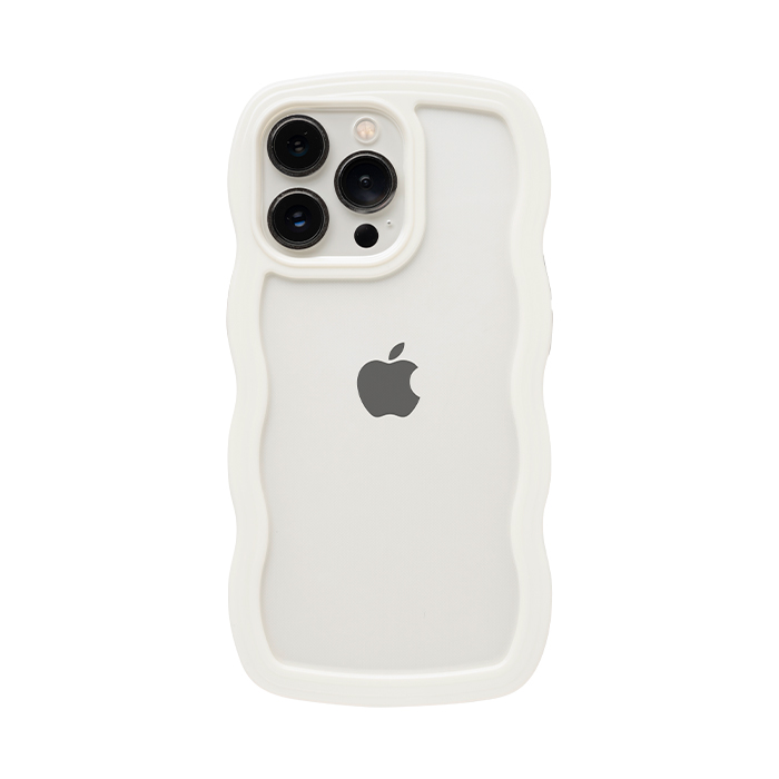 ULTRA FINE Wavy Frame iPhoneケース ホワイト