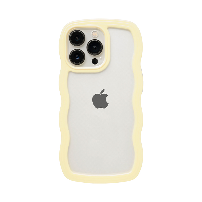 ULTRA FINE Wavy Frame iPhoneケース イエロー