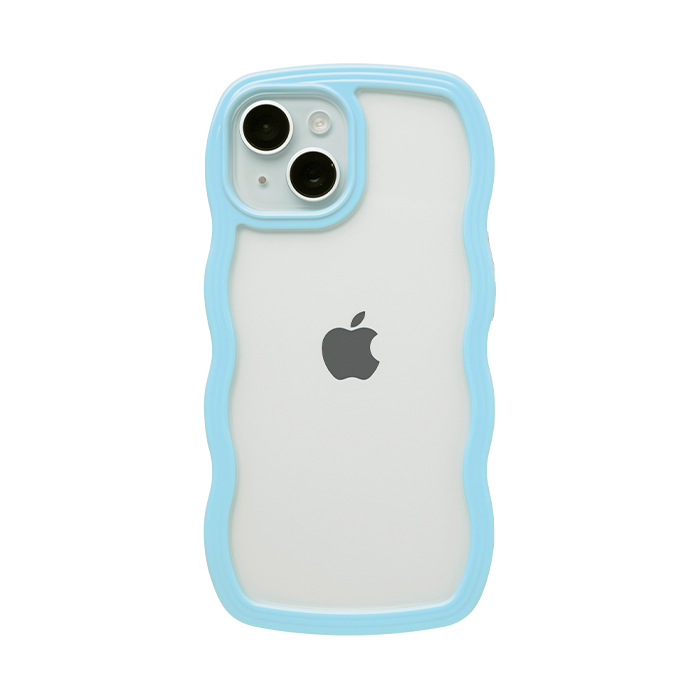 ULTRA FINE Wavy Frame iPhoneケース  ブルー