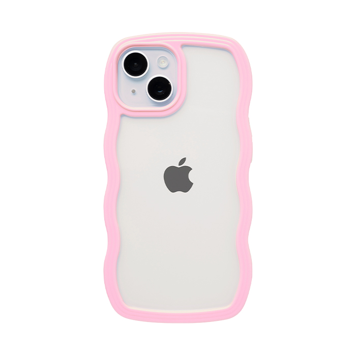 ULTRA FINE Wavy Frame iPhoneケース ピンク