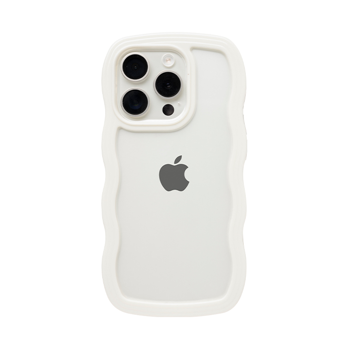 ULTRA FINE Wavy Frame iPhoneケース ホワイト