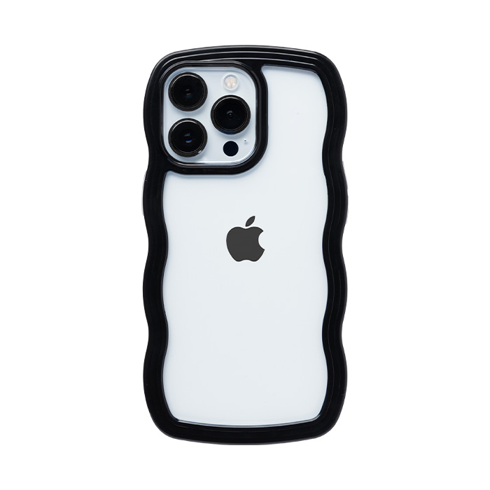 ULTRA FINE Wavy Frame iPhoneケース　ブラック