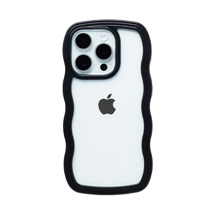 ULTRA FINE Wavy Frame iPhoneケース ブラック