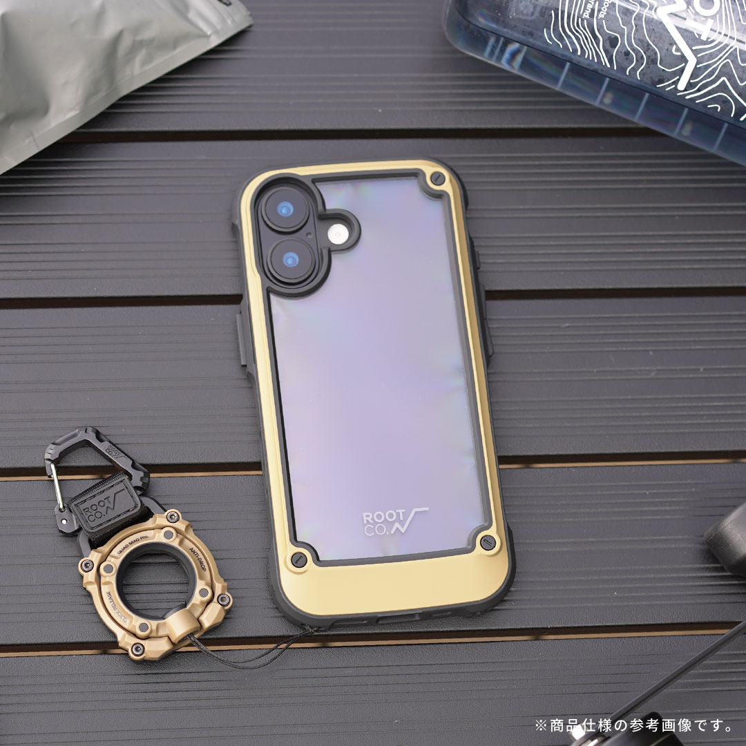 【新】[iPhone 16 Plus専用]ROOT CO. GRAVITY Shock Resist Tough & Basic Case.(ブラック)