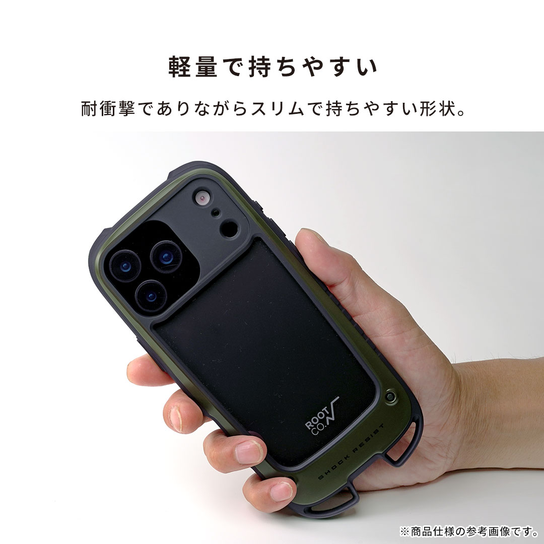 【新】[iPhone 17 Pro Max専用]ROOT CO. GRAVITY Shock Resist Case +Hold.(ブラック)