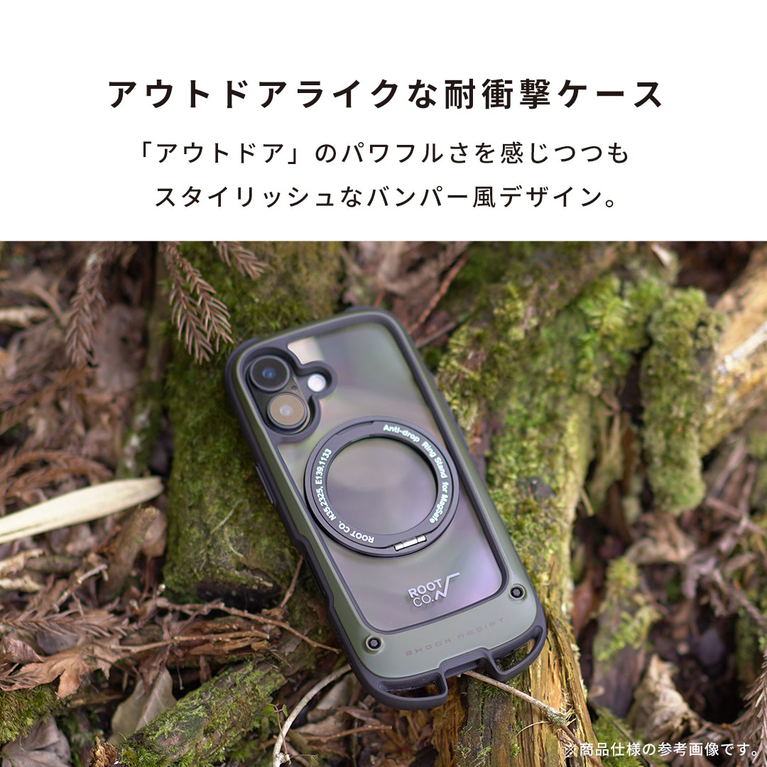 【新】[iPhone 17専用]ROOT CO. GRAVITY Shock Resist Case Hold Plus.(ブラック)