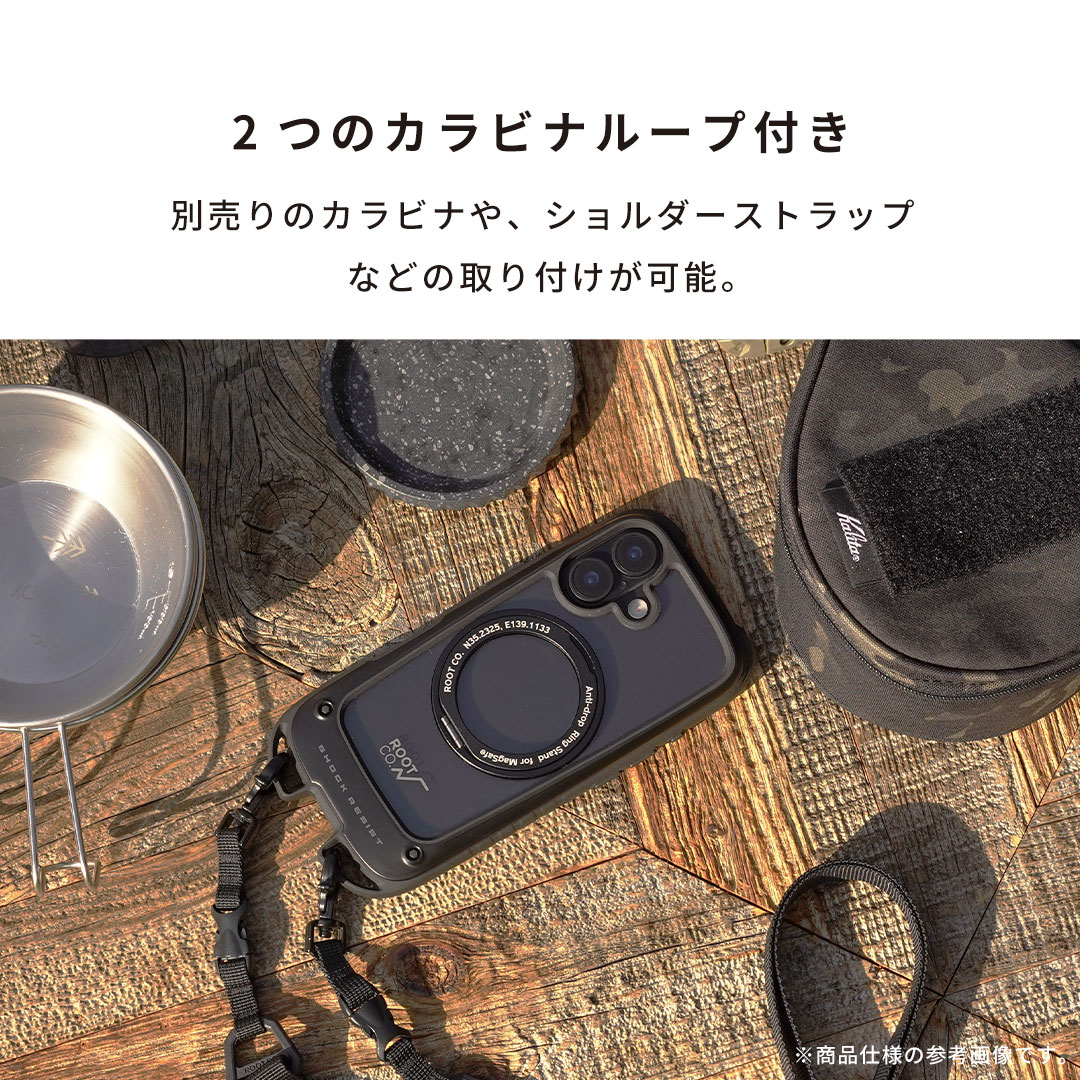 【新】[iPhone 17専用]ROOT CO. GRAVITY Shock Resist Case Hold Plus.(ブラック)