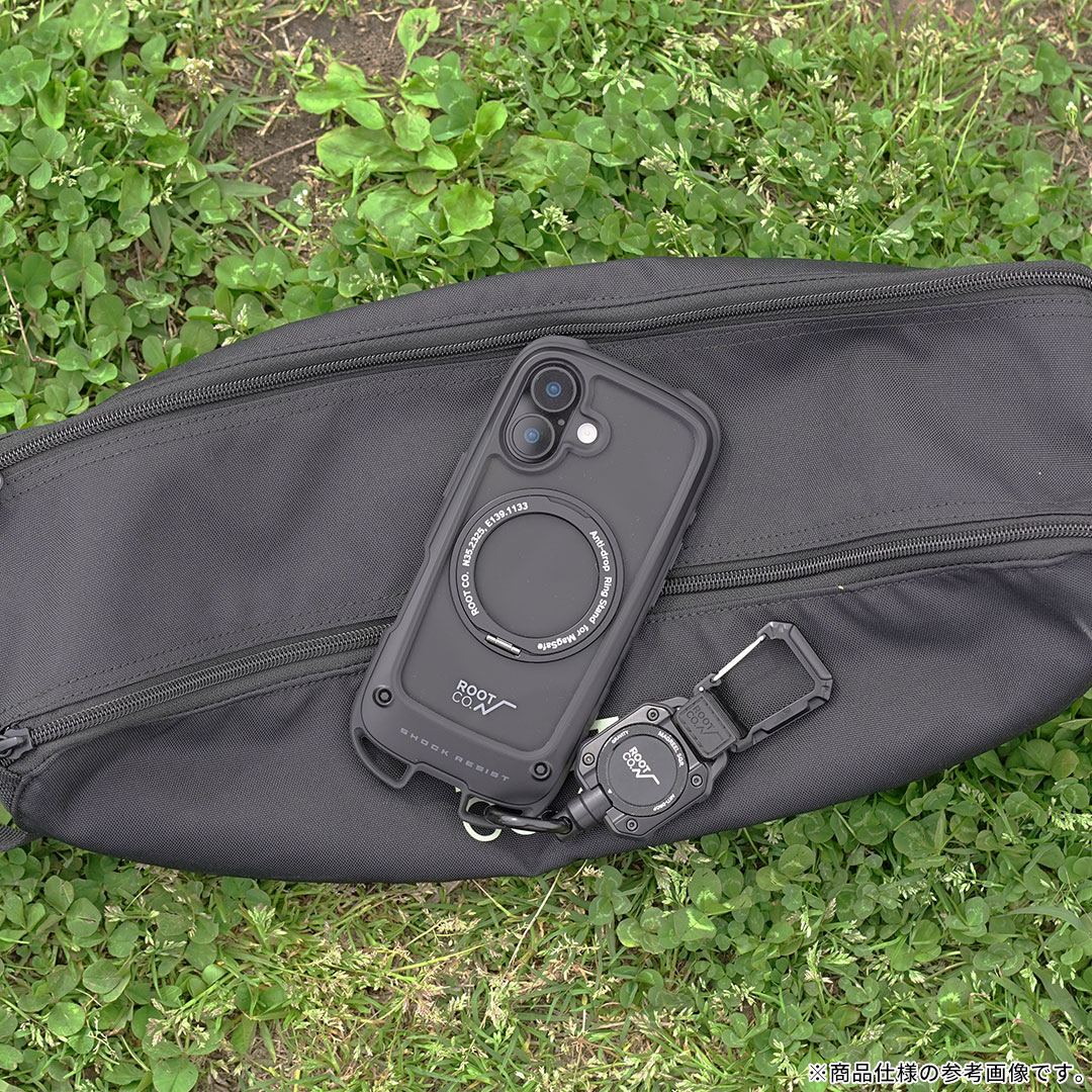 【新】[iPhone 17専用]ROOT CO. GRAVITY Shock Resist Case Hold Plus.(ブラック)