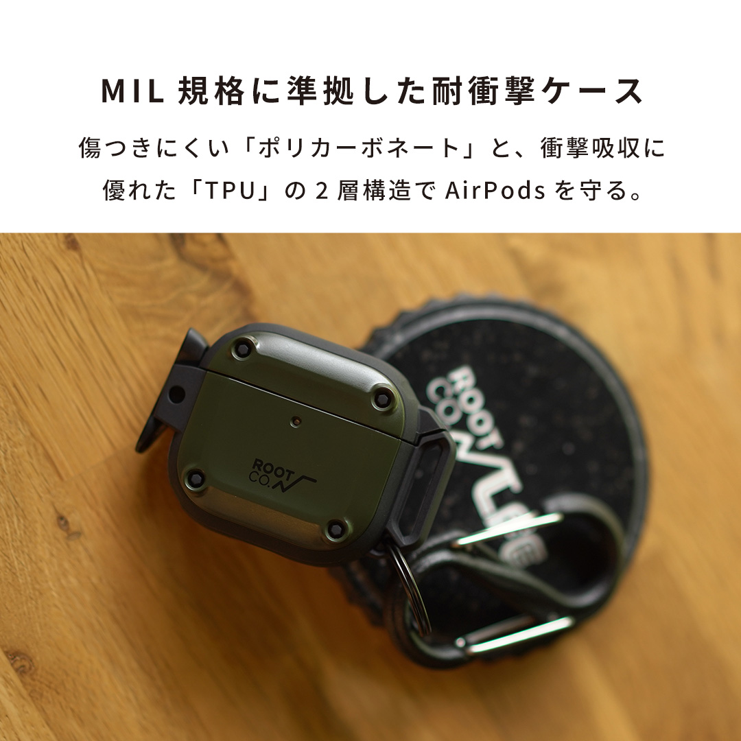 AirPods(第4世代)専用]ROOT CO. GRAVITY Shock Resist Case Pro