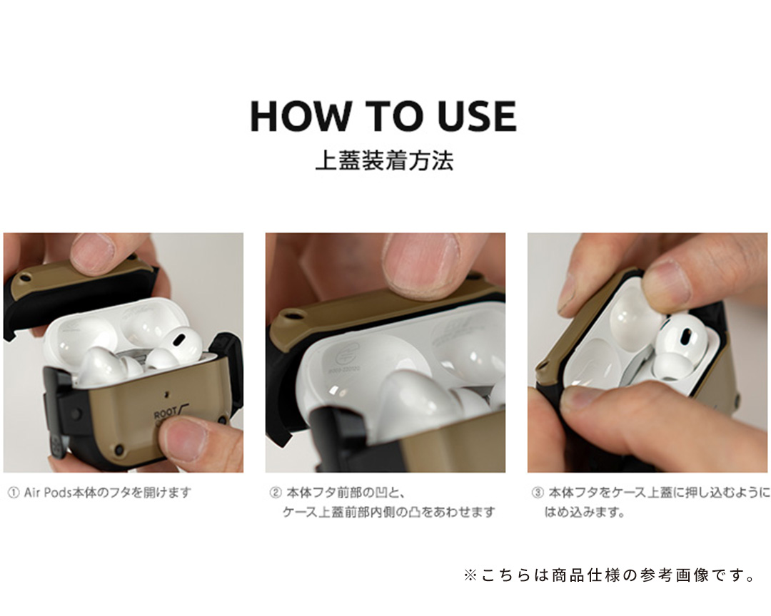 【新】[AirPods(第4世代)専用]ROOT CO. GRAVITY Shock Resist Case Pro. for AirPods(ブラック)