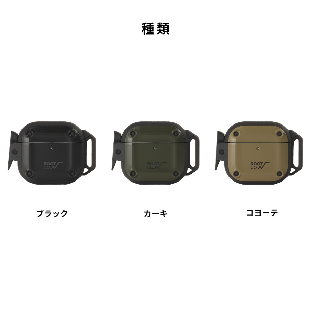 【新】[AirPods(第4世代)専用]ROOT CO. GRAVITY Shock Resist Case Pro. for AirPods(ブラック)