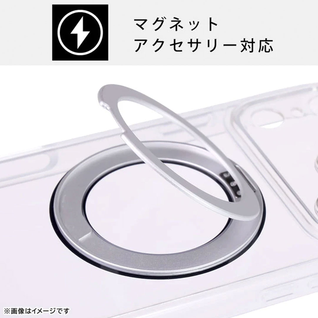 [iPhone 2025 6.3inch 2Lens専用]ray-out レイ・アウト マグネット充電対応 精密設計 ハイブリッドタフケース(クリア)