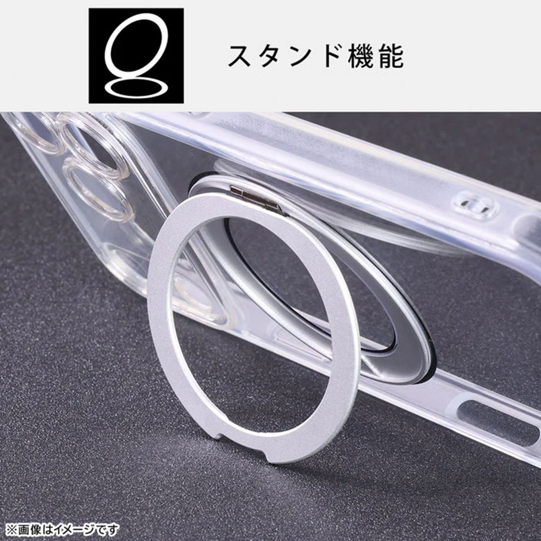 [iPhone 2025 6.3inch 2Lens専用]ray-out レイ・アウト マグネット充電対応 精密設計 ハイブリッドタフケース(クリア)
