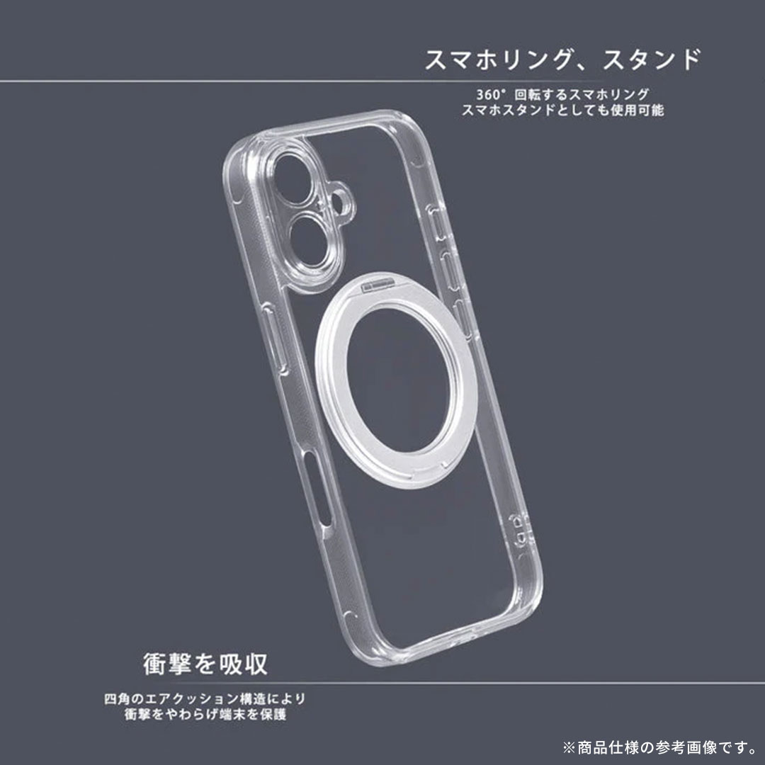 [iPhone 2025 6.3inch 2Lens専用]ray-out レイ・アウト マグネット充電対応 精密設計 ハイブリッドタフケース(クリア)