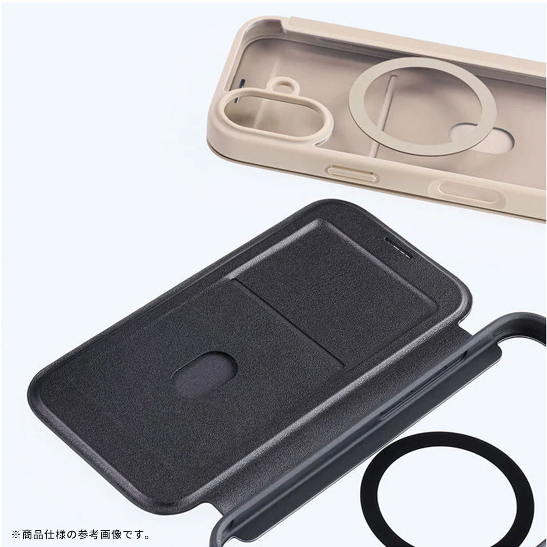 [iPhone 17専用]ray-out レイ・アウト マグネット充電対応 クリアフリップケース