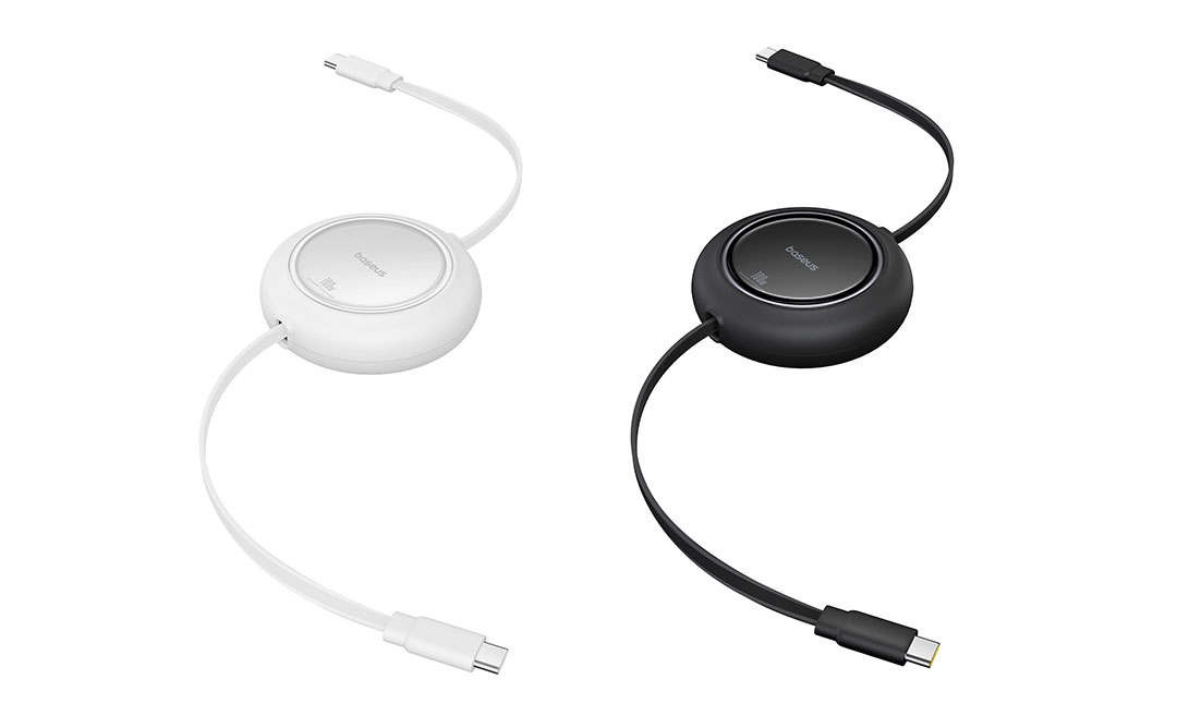 【新】Baseus ベースアス Free2Pull 巻き取り式USB-Cケーブル 100W 1.5m(ムーンホワイト)