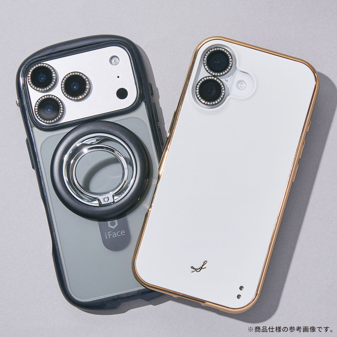 [iPhone 17/16/16 Plus専用]カメラレンズ保護カバー(ラインストーン)