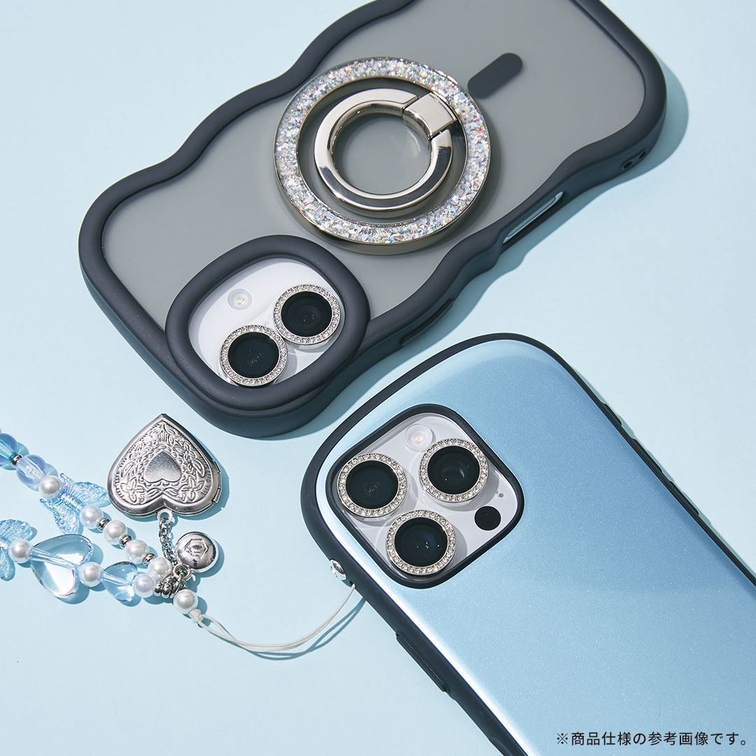 [iPhone 17/16/16 Plus専用]カメラレンズ保護カバー(ラインストーン)