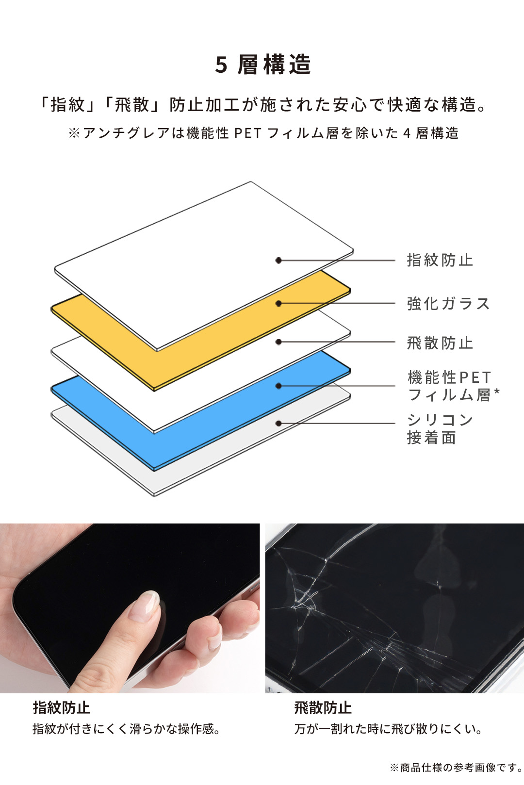 [iPhone 17/17 Pro/17 Air/17 Pro Max/16 Pro/16 Pro Max専用]iFace 強化ガラス 画面保護フィルム(アンチグレア/ブルーライトカット)