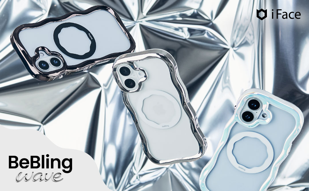 [iPhone 15/14/13専用]iFace BeBling MagSynq クリアケース(ブラック)