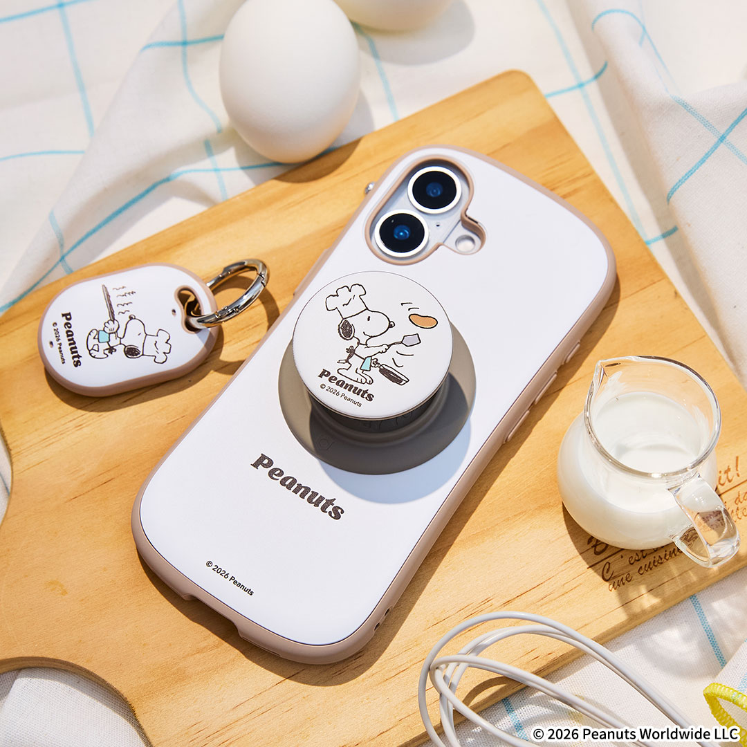 【新】PEANUTS/ピーナッツ iFace MagSynq Grip Holder(チョコチップクッキー/カフェオレベージュ)