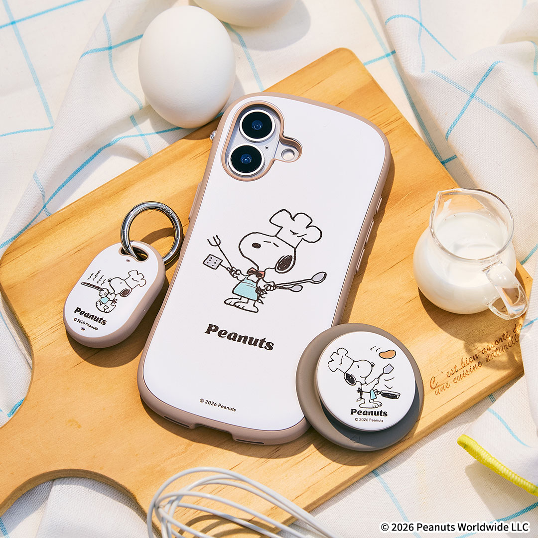 [AirTag専用]PEANUTS/ピーナッツ iFace First Classケース(スヌーピー&チャーリー・ブラウン/イエロー)