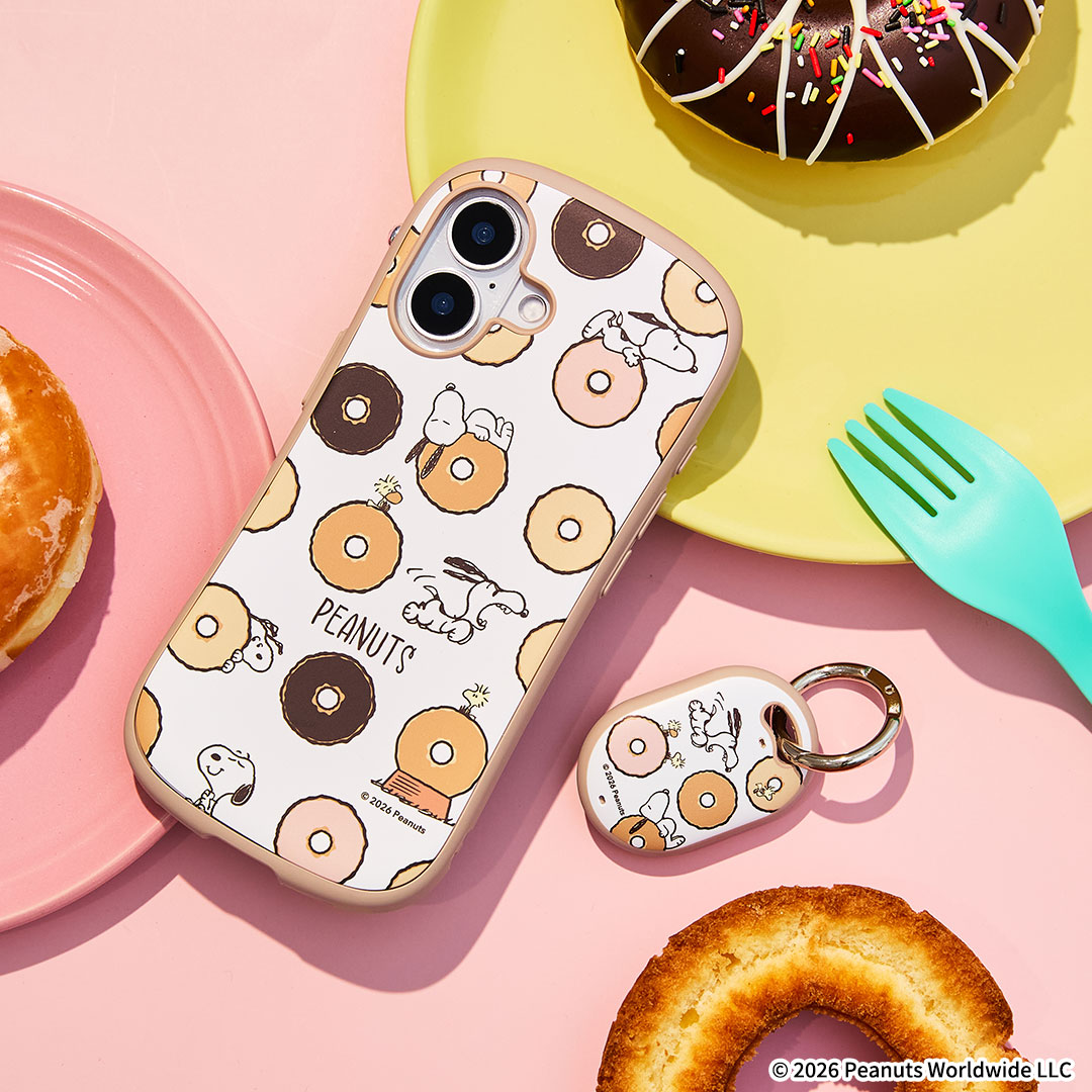 [AirTag専用]PEANUTS/ピーナッツ iFace First Classケース(スヌーピー&チャーリー・ブラウン/イエロー)