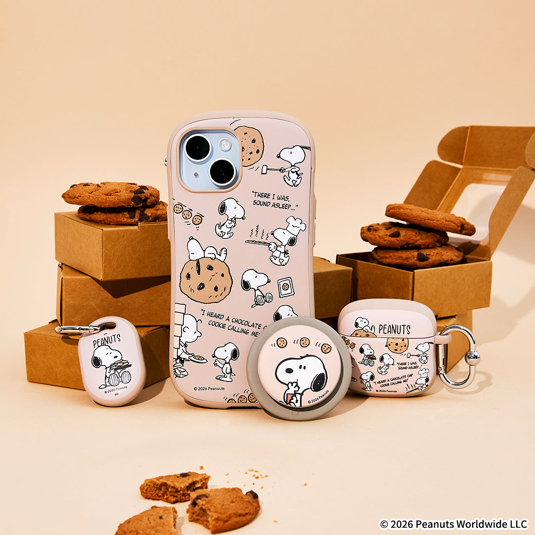 [AirTag専用]PEANUTS/ピーナッツ iFace First Classケース(スヌーピー&チャーリー・ブラウン/イエロー)