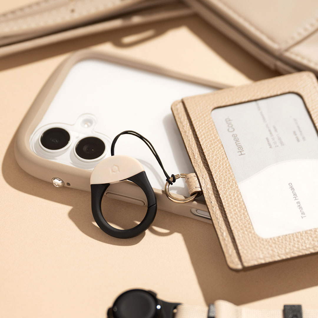 iFace First Class カラビナリングストラップ(ホワイト)