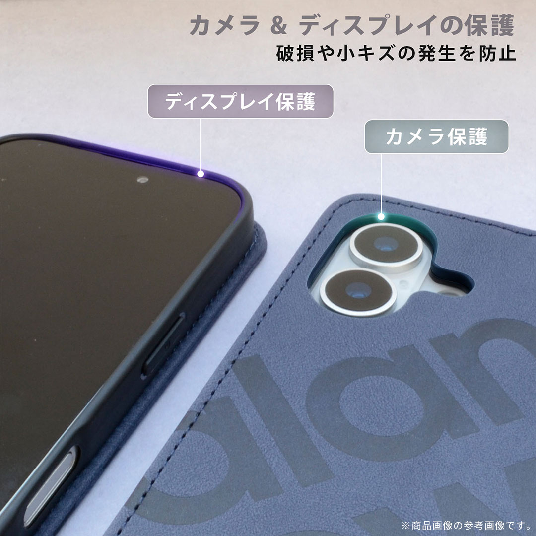 【新】【本店】[iPhone 17専用]New Balance/ニューバランス スエード手帳型ケース スタンプロゴ(ブラック)