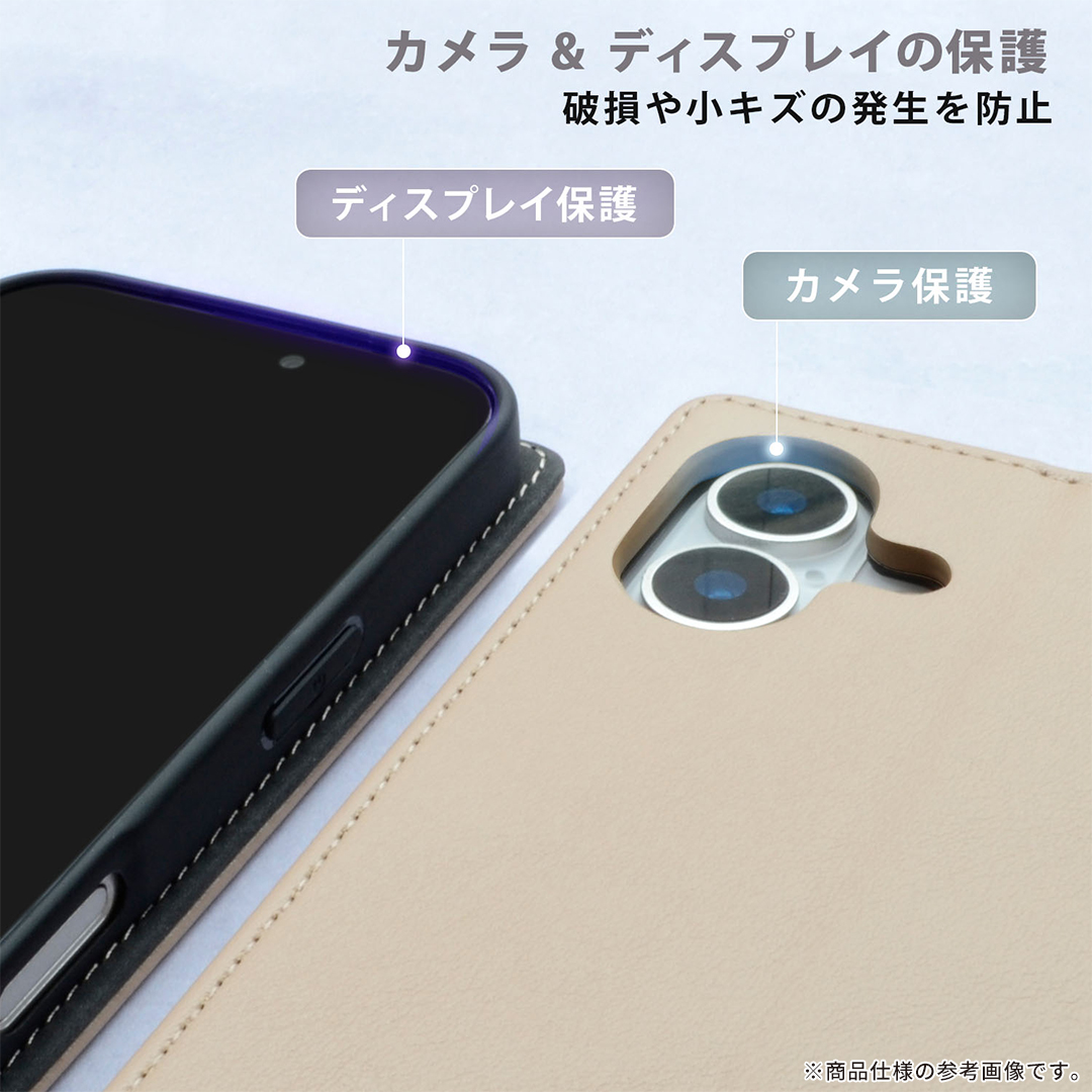 [iPhone 17専用]NANO universe ナノユニバース 手帳型ケース(ロゴ/ブラック)