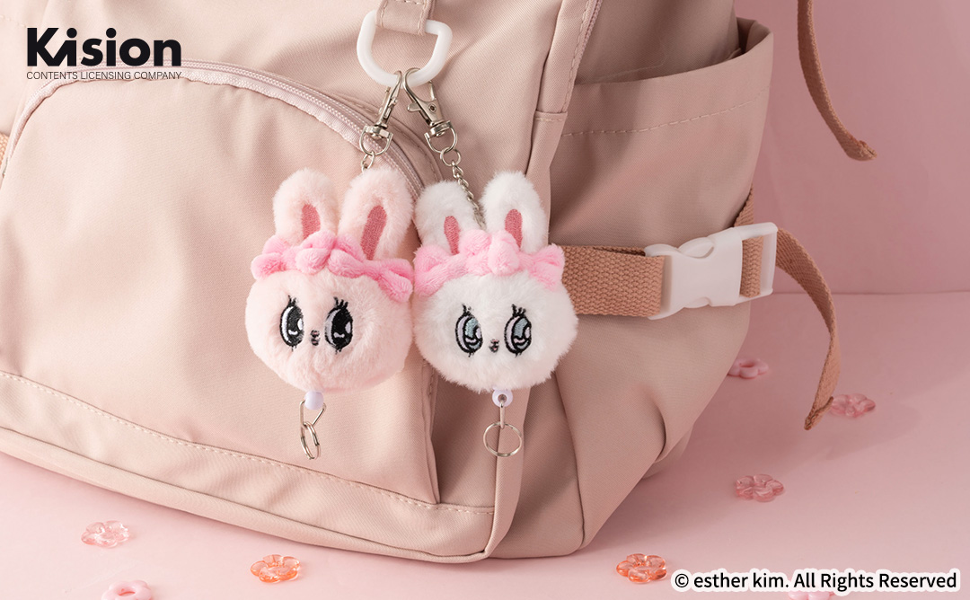 【新】ESTHER BUNNY エスターバニー マスコットリールキーホルダー(リボンバニー)