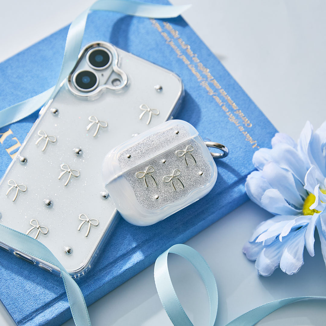 [AirPods Pro(第3世代)/AirPods(第4世代)専用]PHONEAR なみ型 AirPodsケース Shiny Gem pods