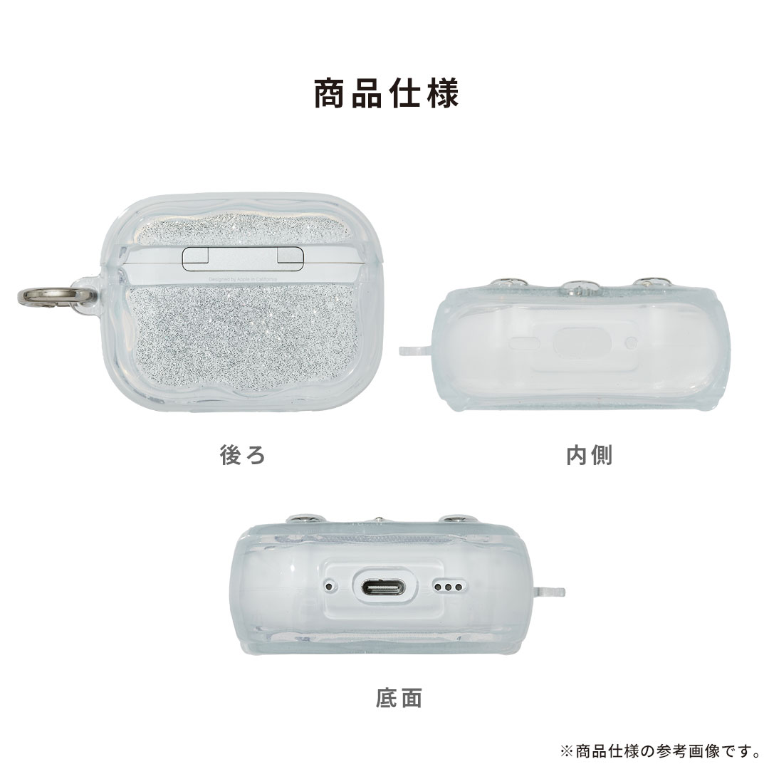 [AirPods Pro(第3世代)/AirPods(第4世代)専用]PHONEAR なみ型 AirPodsケース Shiny Gem pods