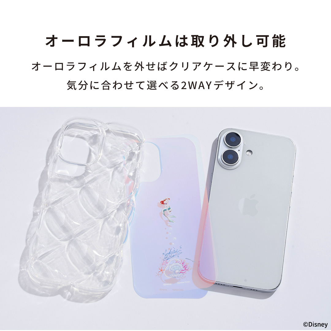 【新】[iPhone 16/15/14/13専用]ディズニーキャラクター クリアキルティングケース