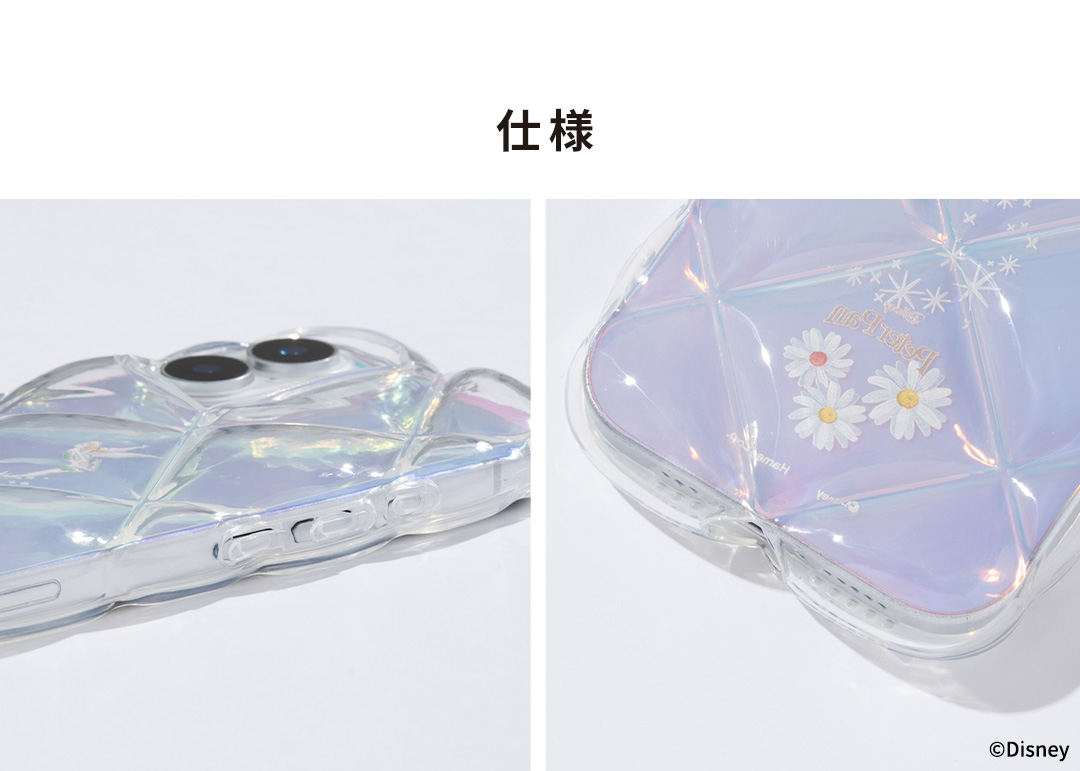 【新】[iPhone 16/15/14/13専用]ディズニーキャラクター クリアキルティングケース