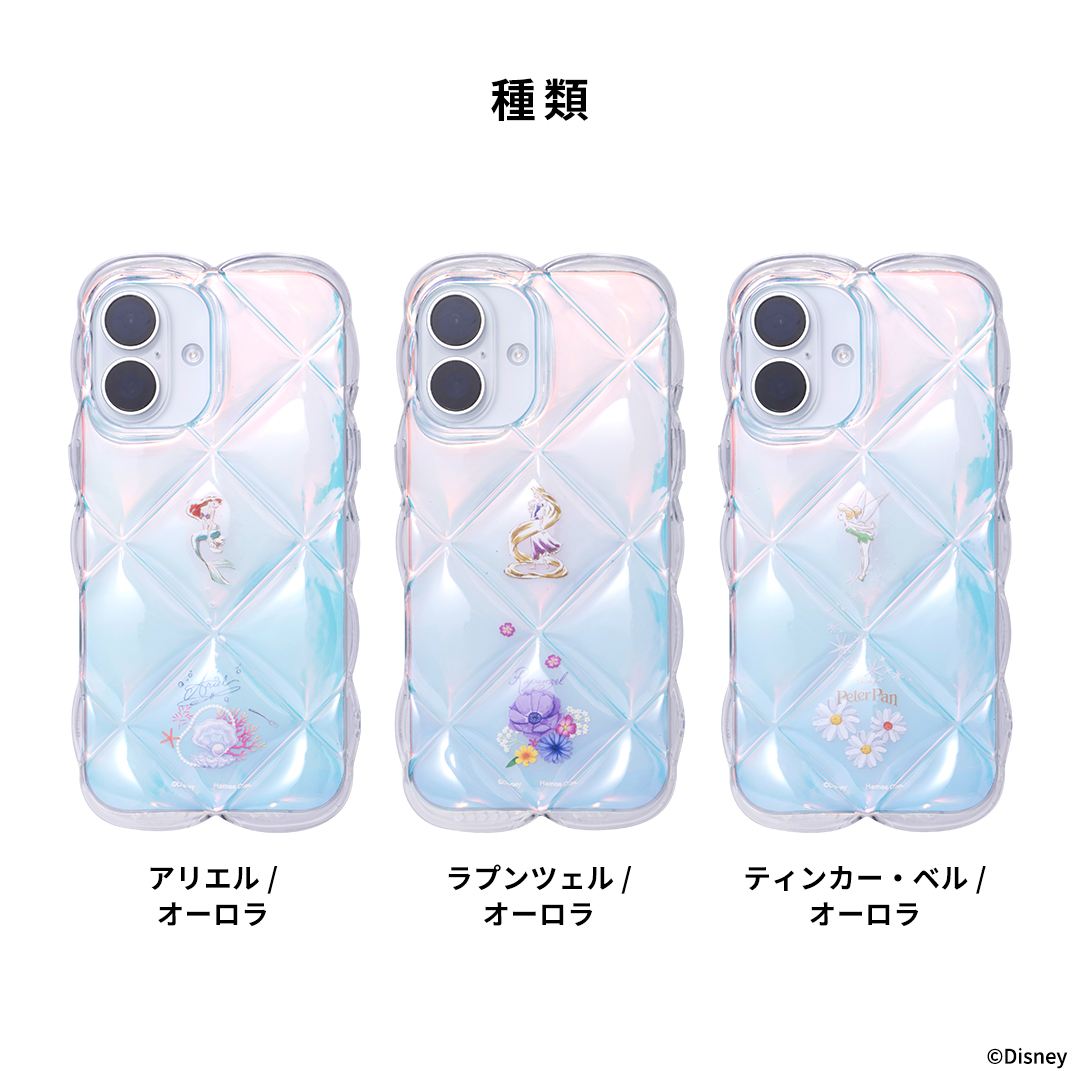 【新】[iPhone 16/15/14/13専用]ディズニーキャラクター クリアキルティングケース