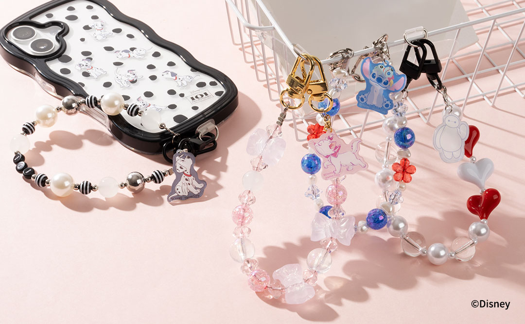ディズニーキャラクター ビーズハンドストラップ(マリー)