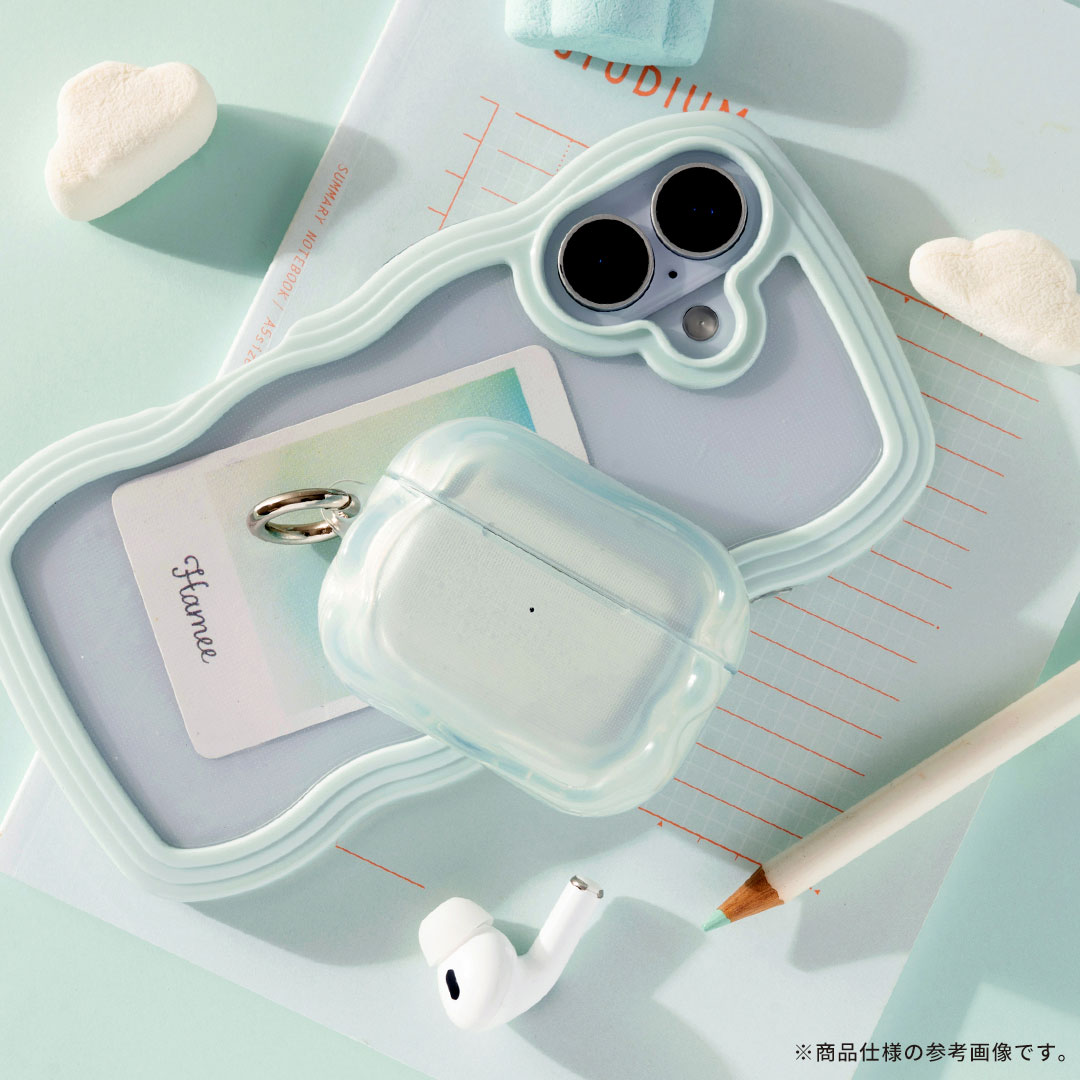 [Airpods Pro(第2/1世代)専用]PHONEAR なみ型 Airpodsケース macaron(ホワイト／バニラ)